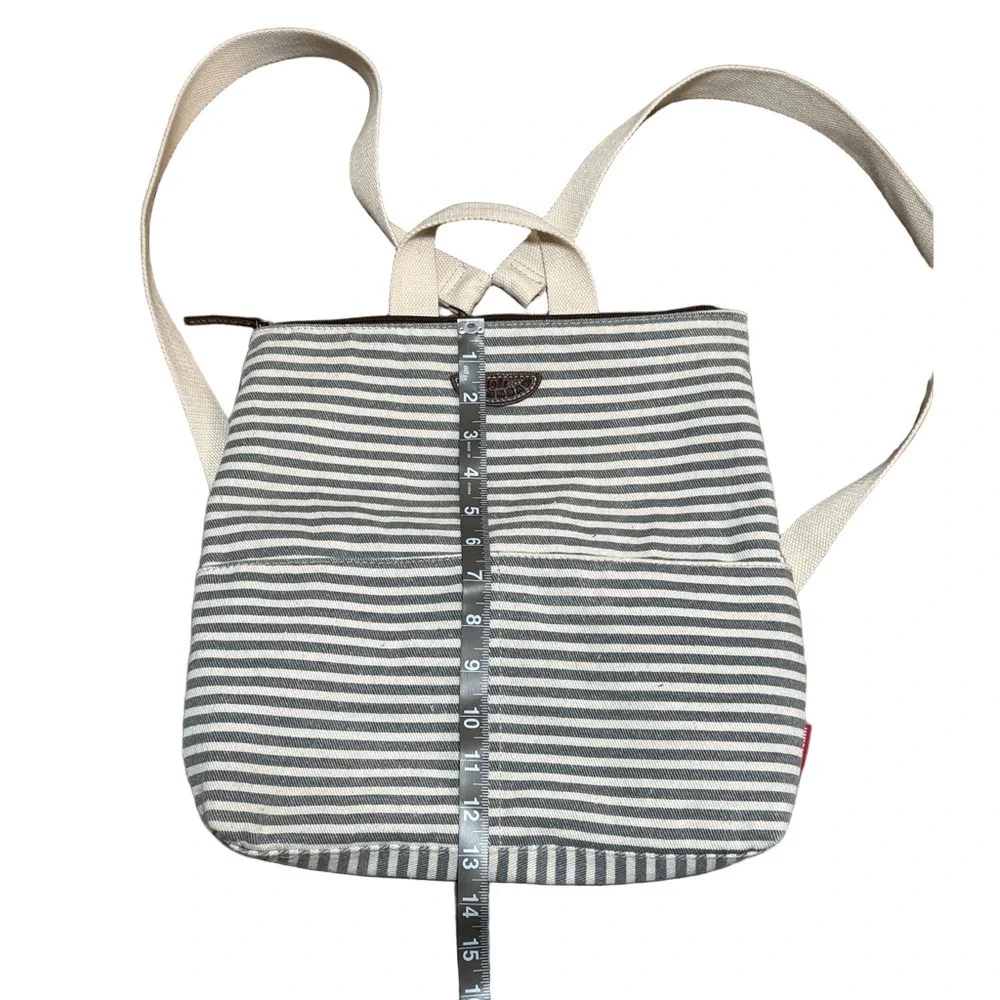 UNIONBAY White & Gray Canvas Bag Book Bag
